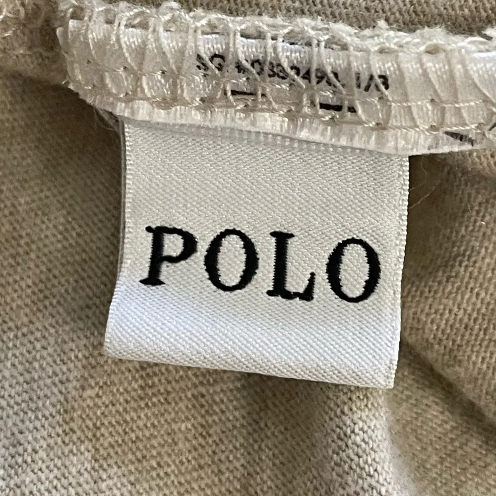 Polo Ralph Lauren | Oatmeal Beige Logo Classic Fit Long Sleeve Tee Shirt